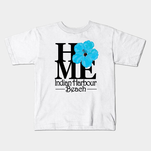 HOME Indian Harbour Beach Blue Hibiscus Kids T-Shirt by IndianHarbourBeach